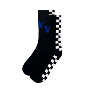 Aviator Nation CHECKERED SOCK - BLACK // WHITE L/XL